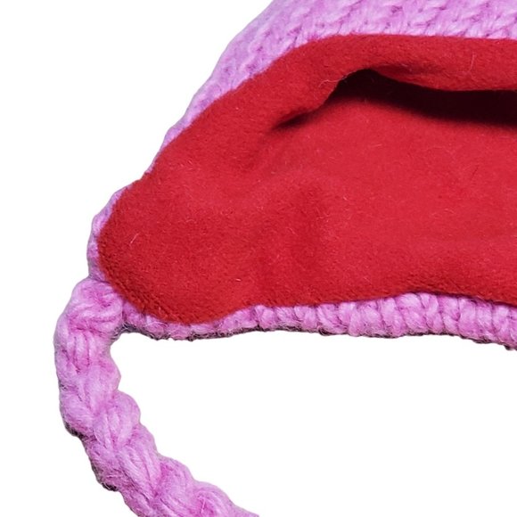 Wool Hat Pig Design One Size Pink - Picture 4 of 5